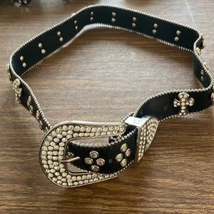 Rhinestone Buckle Belt
